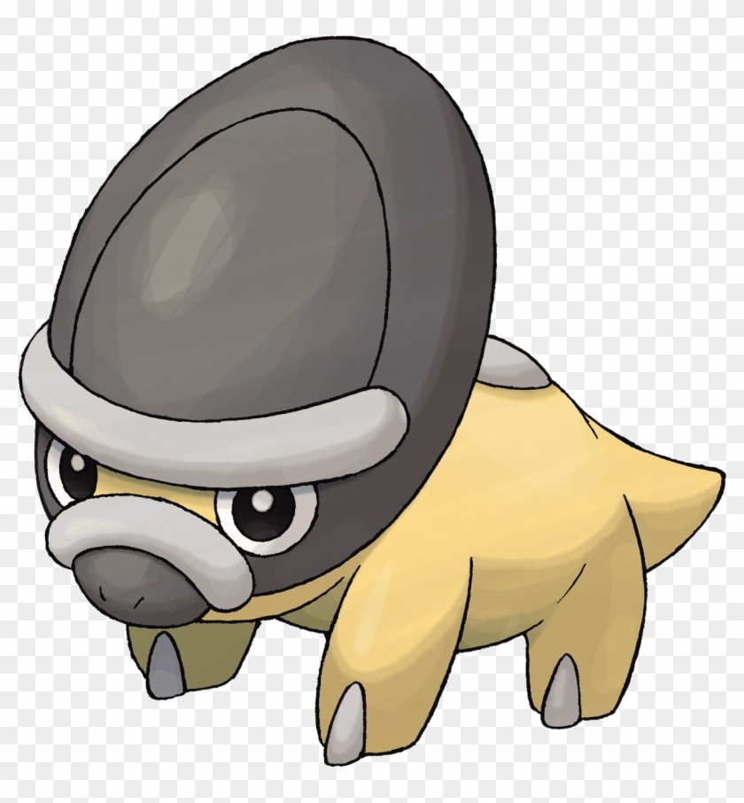 It Habitually Polishes Its Face By Rubbing It Against - Pokemon Shieldon #629419