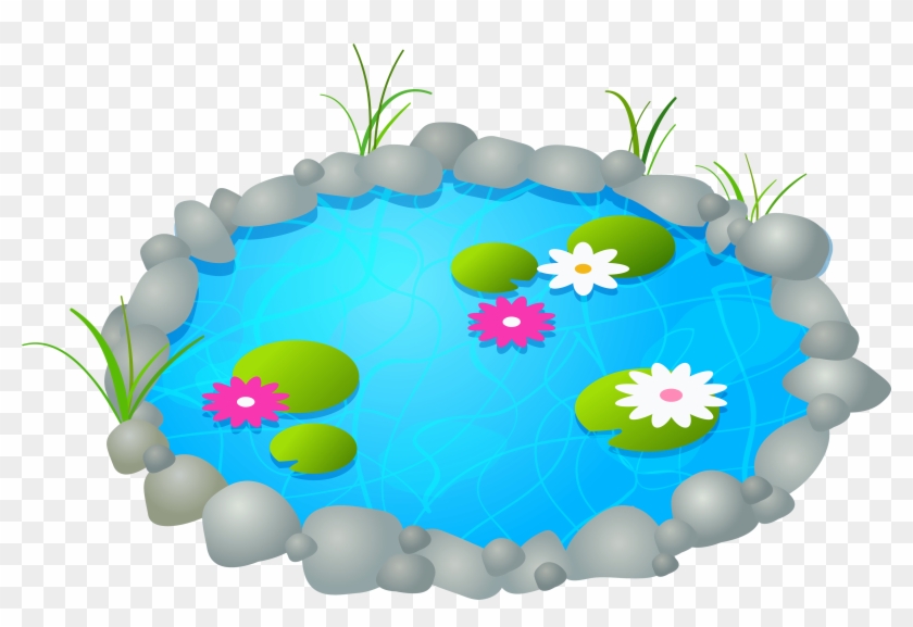 Garden Pond Png Clipart - Clip Art Of Pond #629416