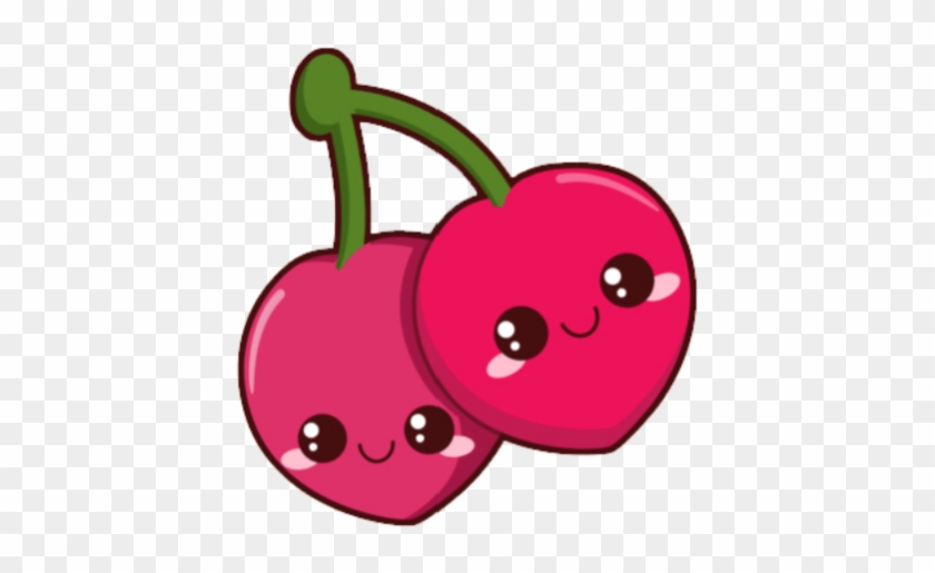 Cute Cherries By Sauki-princess - Cereza Kawaii Png #629459