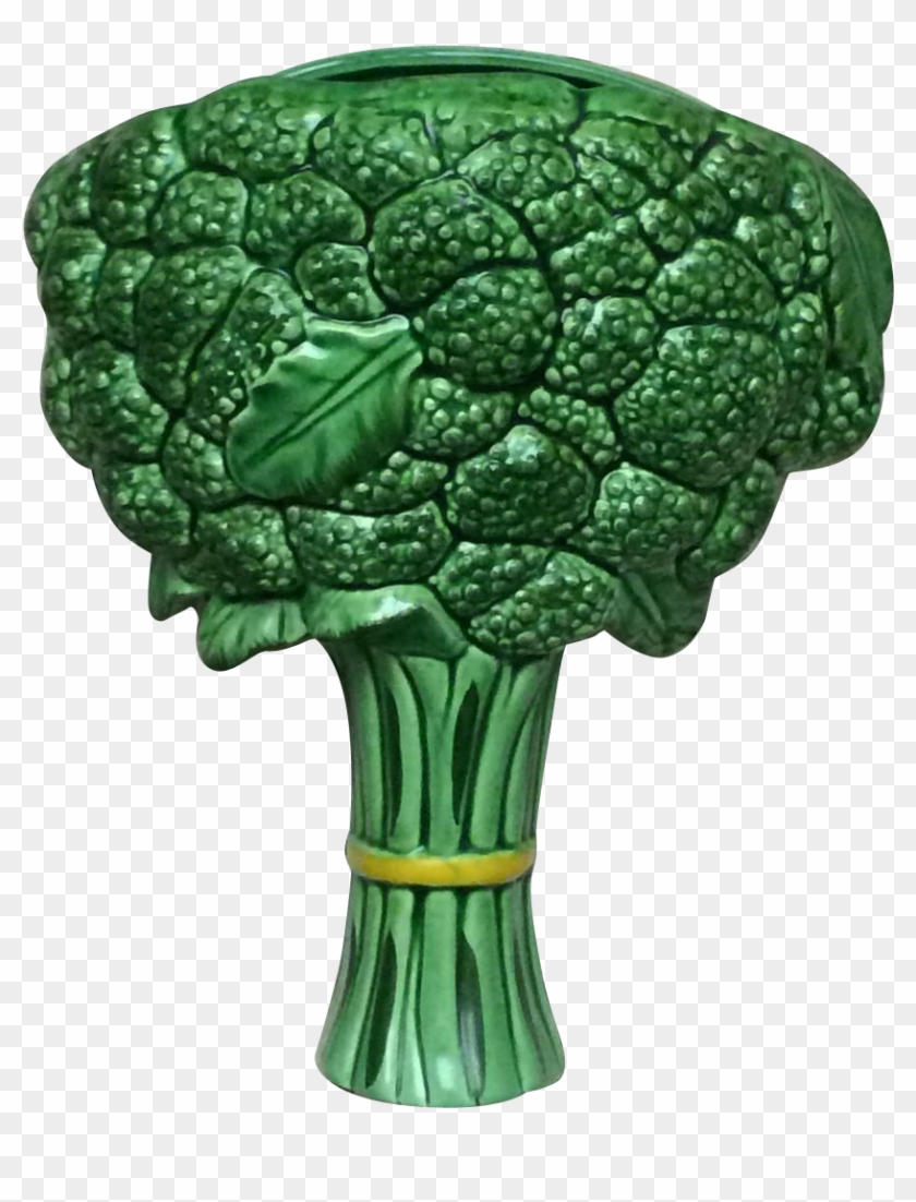 Vintage Bright Green Broccoli Ceramic Wall Pocket - Broccoli #629655