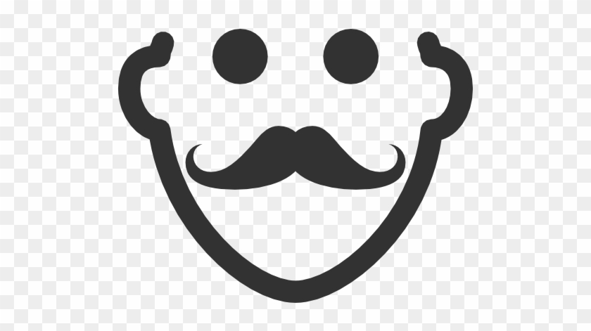 Face, Mustache Icon - Moustache Black And White #629686