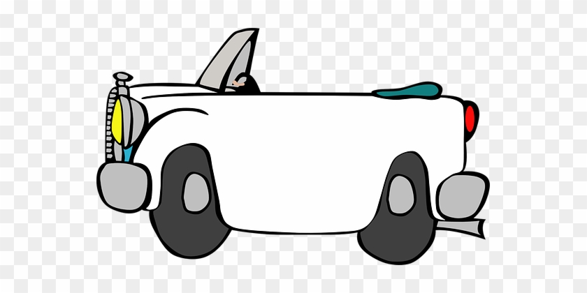Car Cabriolet Cartoon Open White Cartoon C - Auto Comic Cabrio #629691
