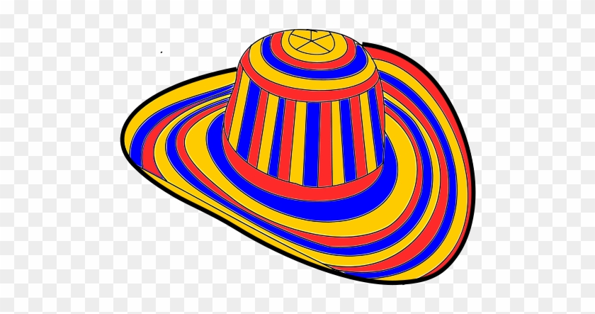 Sombrero Voliado Colombia Clipart - Colombia Clip Art #629715