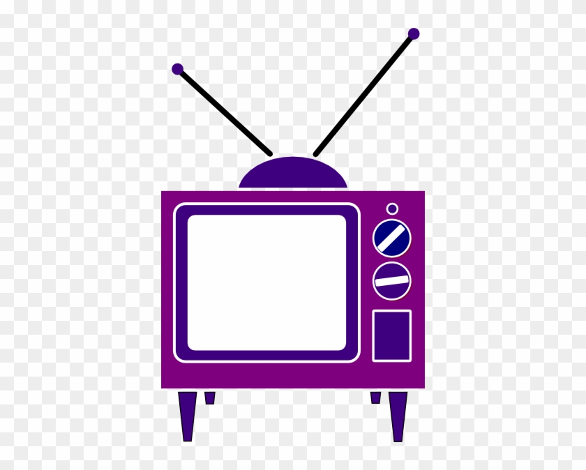 Tv Purple Colours - Old Tv Clip Art #629810