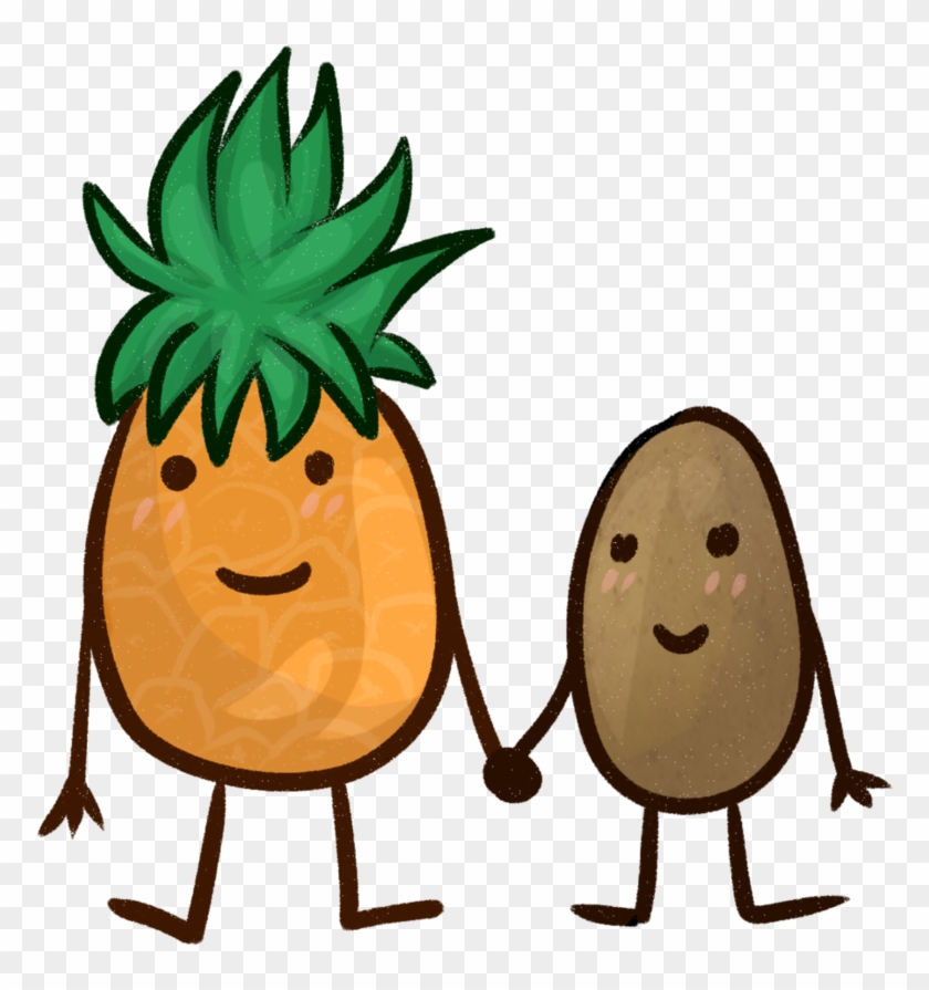 Pineapple And Potato By Rainfallleopard - Pineapple And Potatoes Cartoon #629838