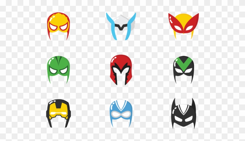 Super Hero Mask Vectors - Masque Super Heros Png #630208
