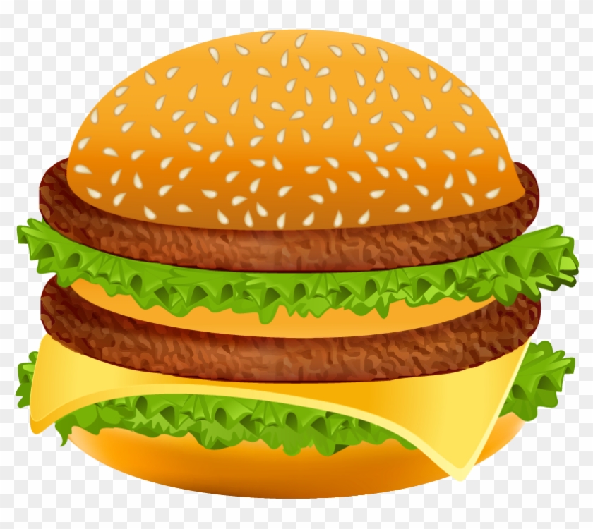 Veggie Burger Clipart Transparent Food - Hamburger Png Clipart #630241