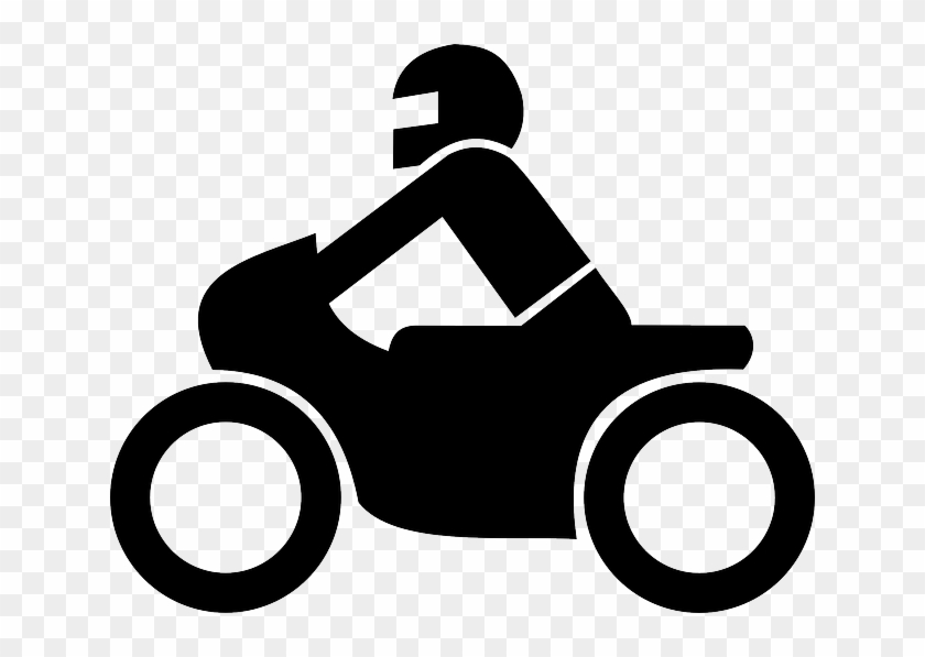 Black, Symbol, Cartoon, Transportation, Bike - Motorcycle Icon #630434