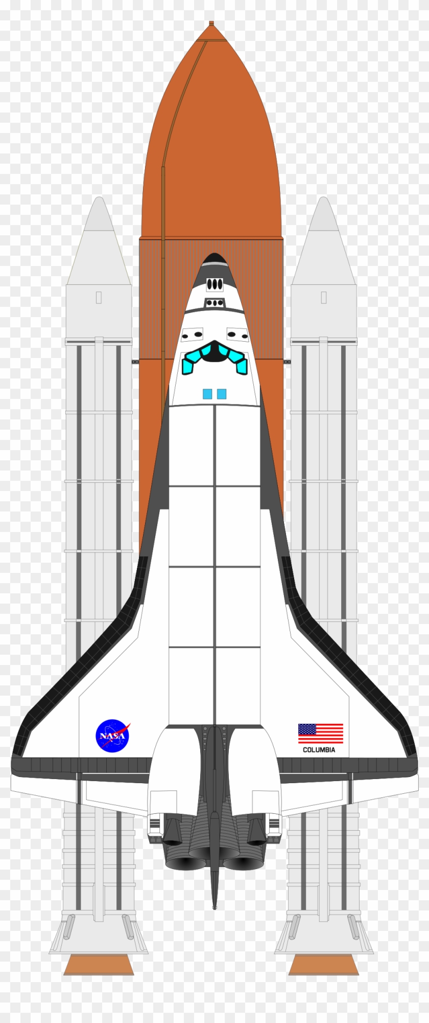 Space Shuttle Vector Png Clipart - Space Shuttle Project For School #630621