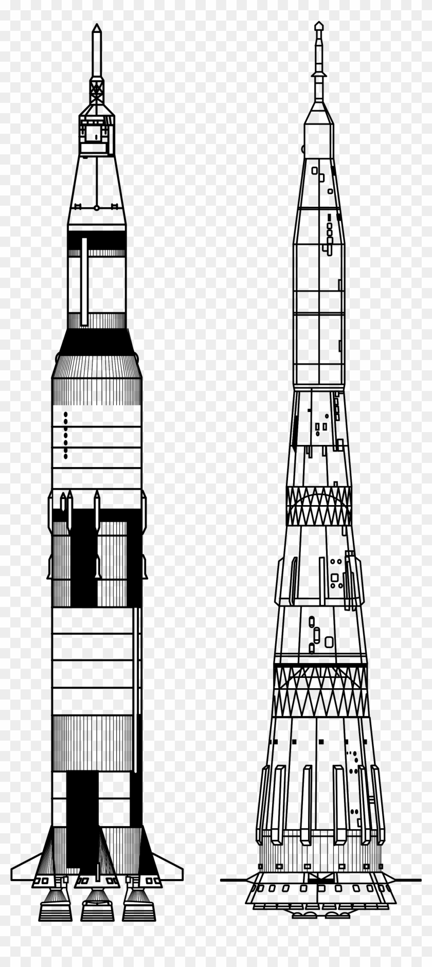 Moon Landing Clip Art Clipart Collection - N1 Vs Saturn V #630640