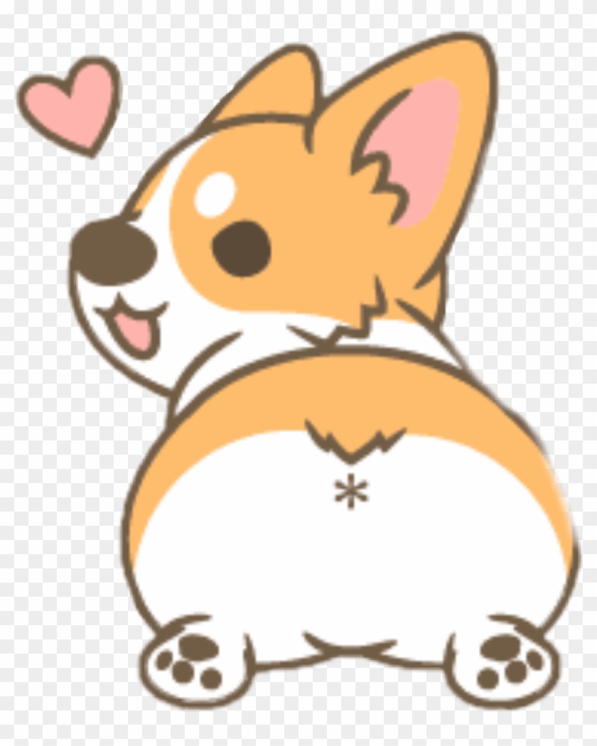 Corgi Corgidog Dog Doggo Cute Kawaii Tumblr Heart Polar - Cute Corgi Drawing #630733