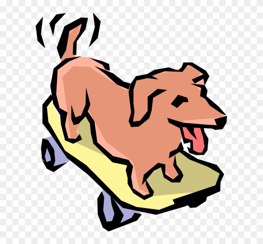 Vector Illustration Of Family Pet Dog Takes Ride On - Vector Illustration Of Family Pet Dog Takes Ride On #630896
