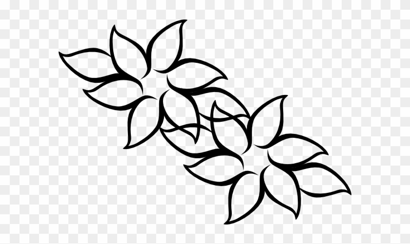 Leaves Flower Clipart - Outline Of A Flower #631050