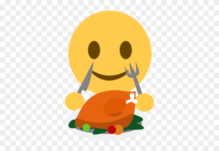 Thanksgiving Day Emoji Sticker - Emoji Png Dinner #631123