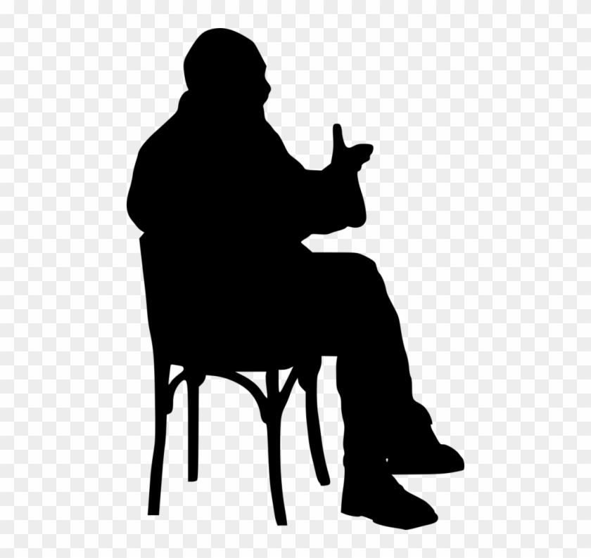 Sitting In Chair Silhouette Png - Sitting #631168