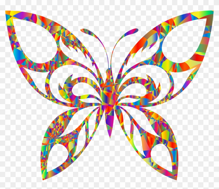 Polyprismatic Magma Tribal Butterfly Silhouette - Polyprismatic Magma Tribal Butterfly Silhouette #631441