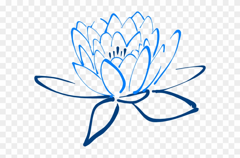 Blue Lotus Flower Vector #631448