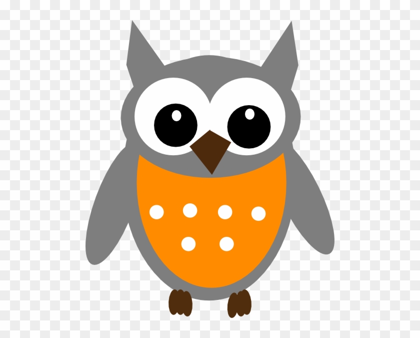 Dark Gray Orange Owl Clip Art - Night Owl Cookies Logo #631459