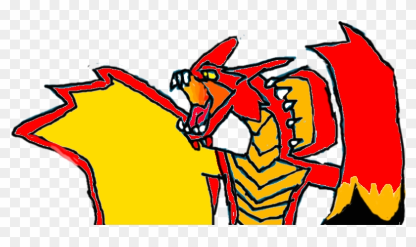 Flaming Magma Dragon By Darklore57 - Cartoon #631491