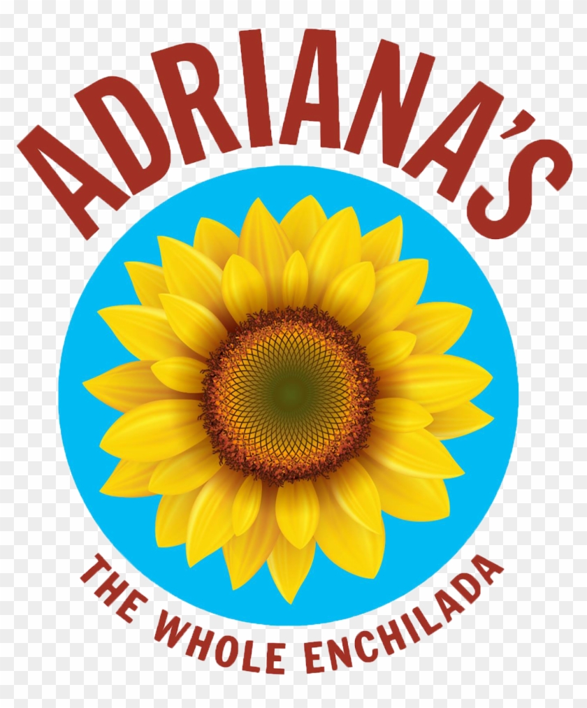 Menu Adrianas The Whole Enchilada Logo - Vector Sunflower, Realistic Illustrat Tile Coaster #631609