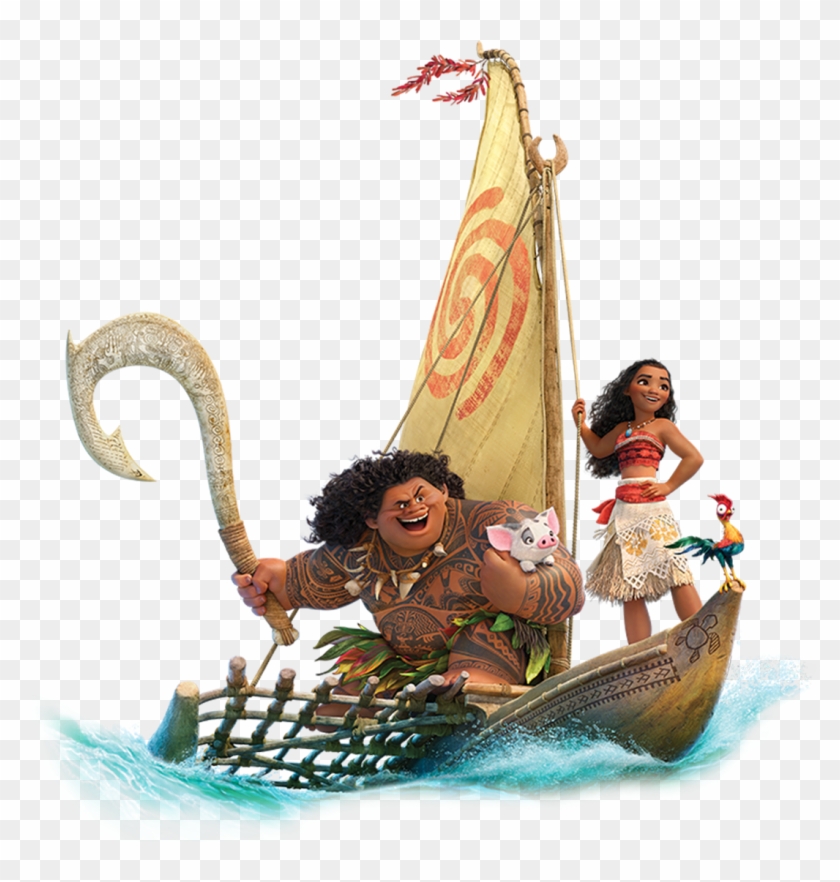 Moana E Amigos - Moana And Maui On Boat #631672