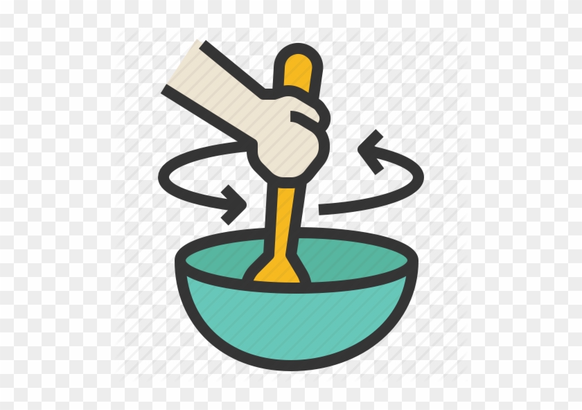 Bowl, Food, Mix, Spatula, Stir Icon - Stir Png #631713
