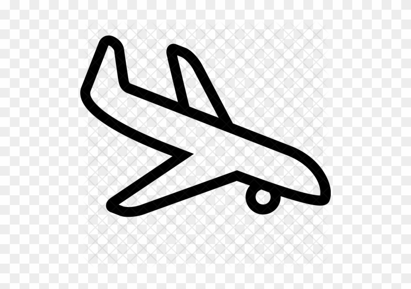 Plane Landing Icon - Airplane Landing Drawing #631758