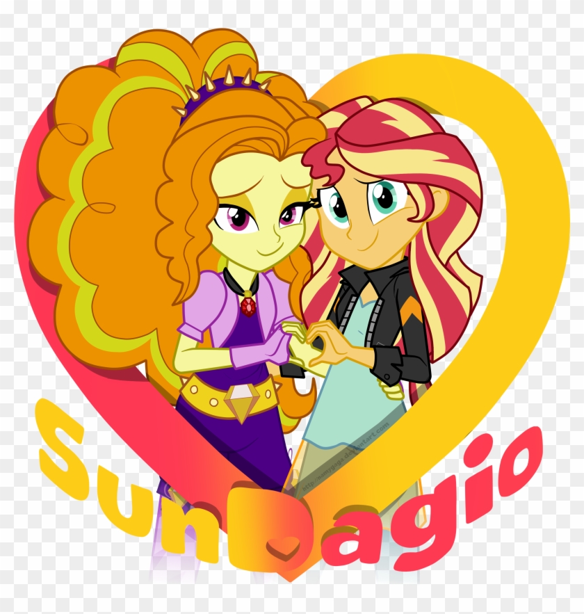 Imafutureguitarhero 63 11 Sundagio Ship By Namygaga - Mlp Aglaope And Adagio Dazzle #632112