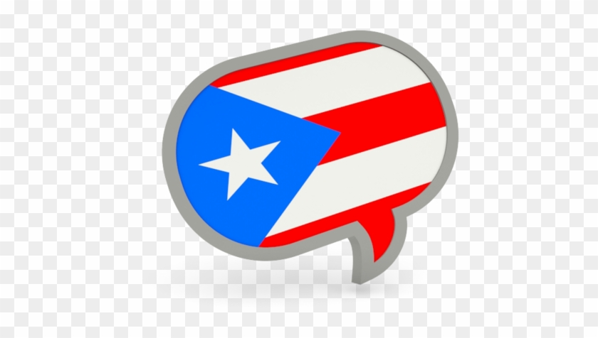 Illustration Of Flag Of Puerto Rico - Language Speach Bubble Chile Country Flag Icon Transparent #632676