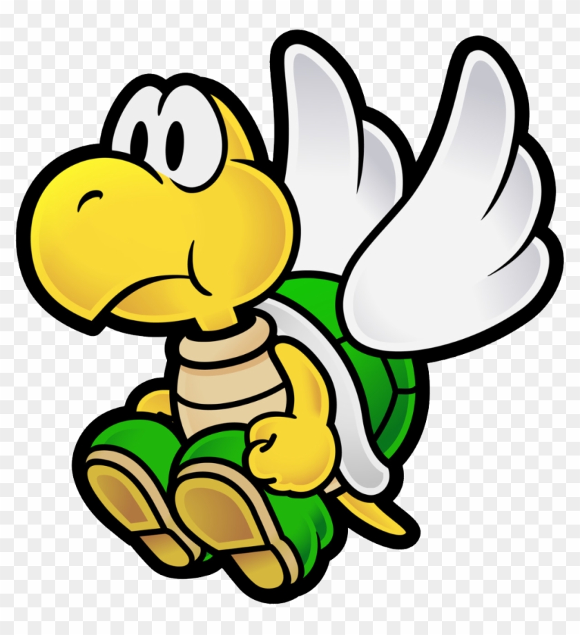 Bounce On Top Of The Flying Turtles And They Will Show - Paper Mario Koopa Troopa #632741