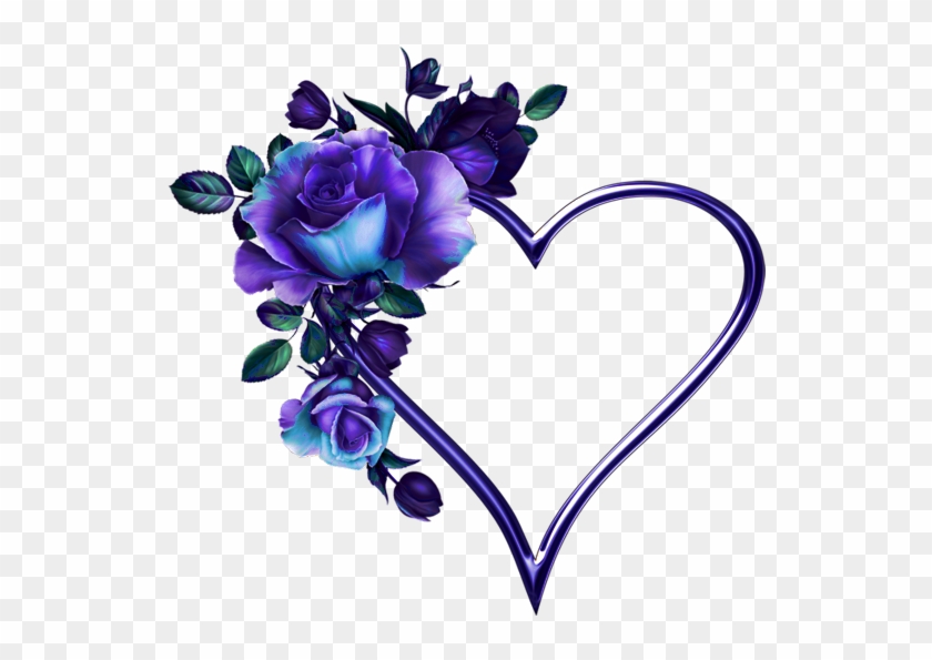 Heart Blue Rose Color Clip Art - Heart Blue Rose Color Clip Art #632928