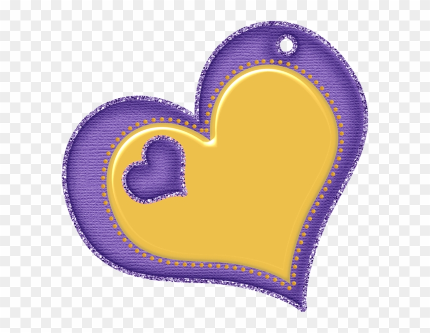 Purple And Yellow Heart - Purple And Yellow Heart #632931