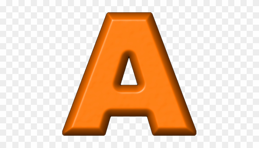 Presentation Alphabets Orange Refrigerator Magnet A - Orange Letter A Clipart #632992