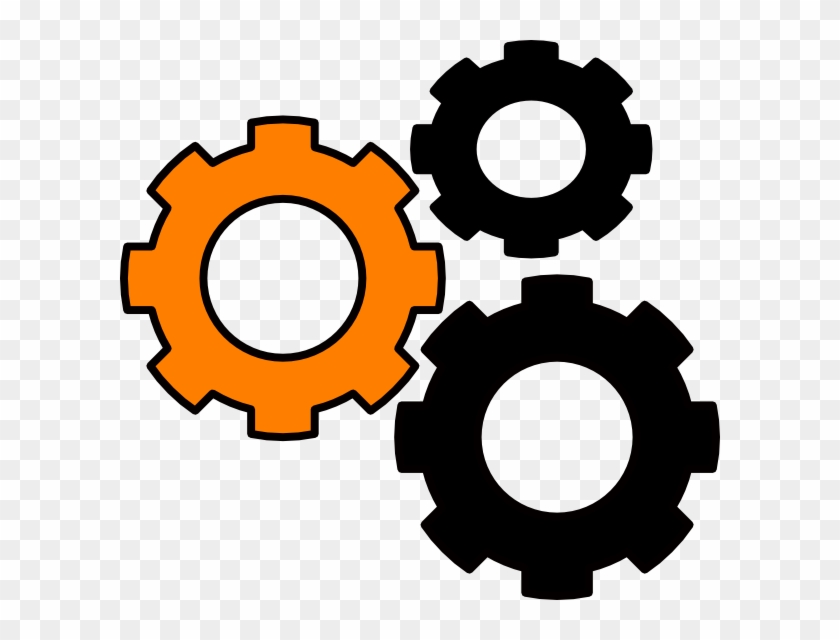 Gears Orange Clip Art At Clker - Automation Test Logo Png #633037