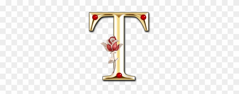 Alphabets, Free Alphabet, Rose Alphabet, A-z, Clipart, - Jewels Art Ruby Rose Floral Alphabet D Png 540 Alphabet #633301