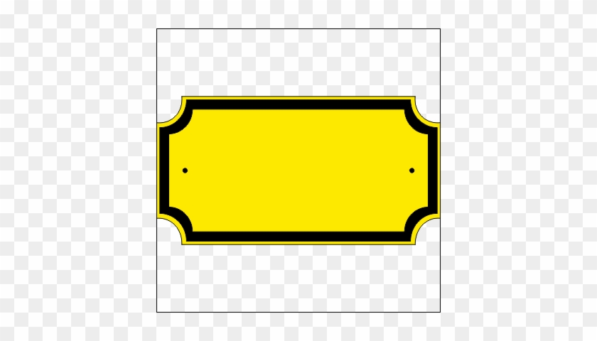 Address Plaque With Cut Corners - Movie Ticket Icon Png #633455