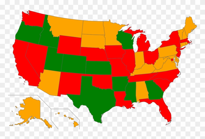 Green Indicates States With Mandatory Campus Carry - John F. Kennedy Library #633492