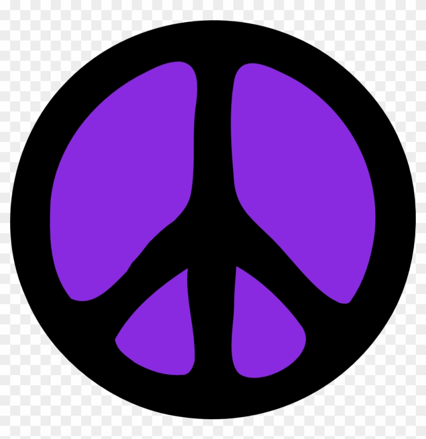 Groovy Peace Symbol Sign Cnd Logo Retro Blue Violet - Groovy #633572