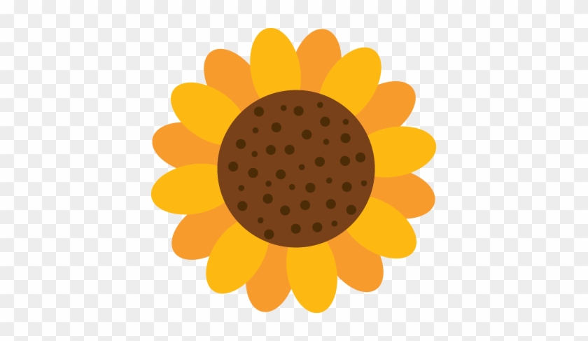 My Free Clip Art Of A Cute Yellow Sunflower Sweet Clip - Scalloped Circle Png #633666