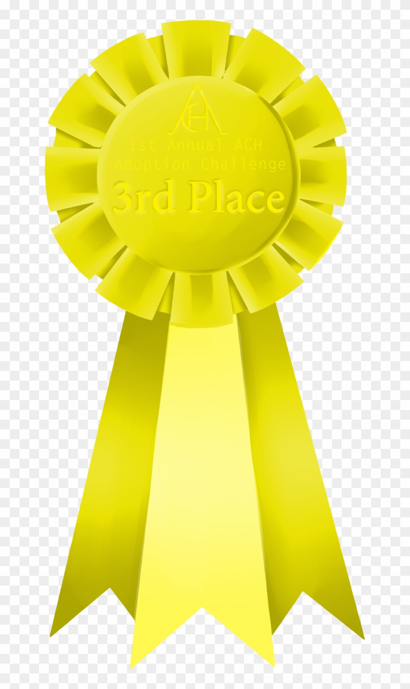 Perfect 3rd Place Ribbon Clip Art Medium Size - Yellow Third Place Ribbon #633688