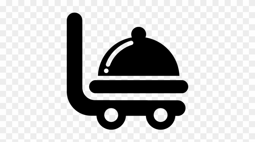 Hotel Food Cart Vector - Food Trolley Icon #634085