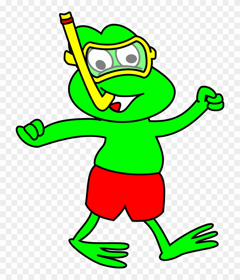 Freddy Frog Clip Art - Frog In Bathing Suit #112493