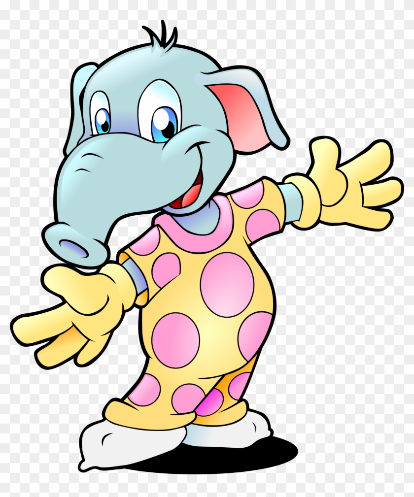 Big Image - Cartoon Elephant In Pajamas #112582