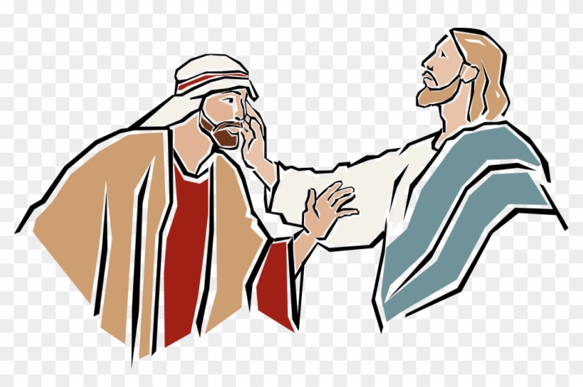 Jesus Heals A Blind Man Clipart #112596