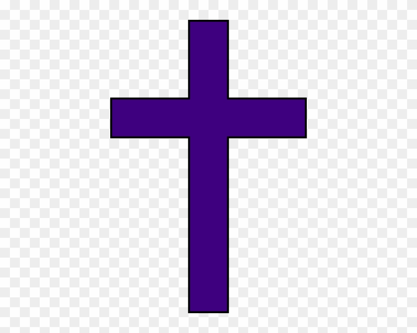 Outline Of A Cross Clip Art - Purple Cross #112803