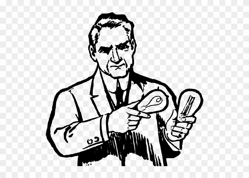 Science Clipart Black And White - Inventor Black And White #112896