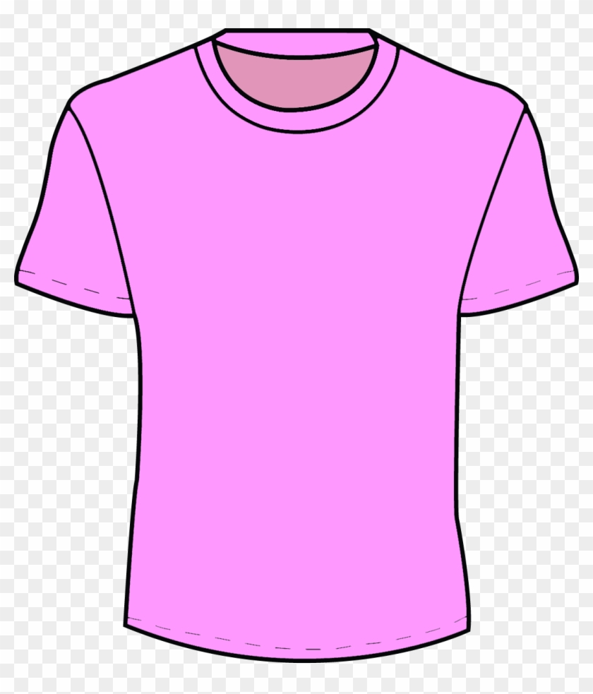 Girl T Shirt Clipart Clip Art Library - Pink T Shirt Template #113130