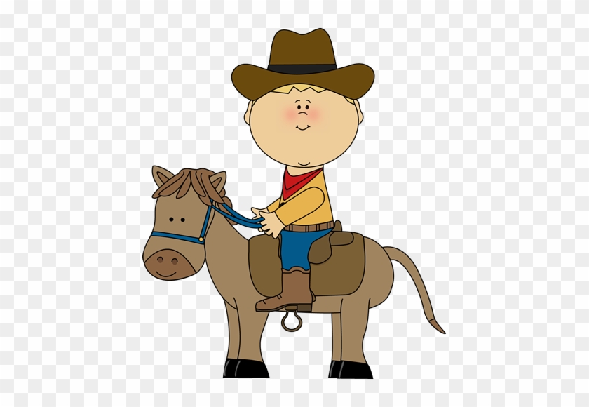 Clipart For Kids - Cowboy On A Horse Clipart #113150