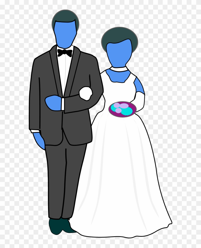 Vector Clip Art - Bride And Groom Clipart #113209