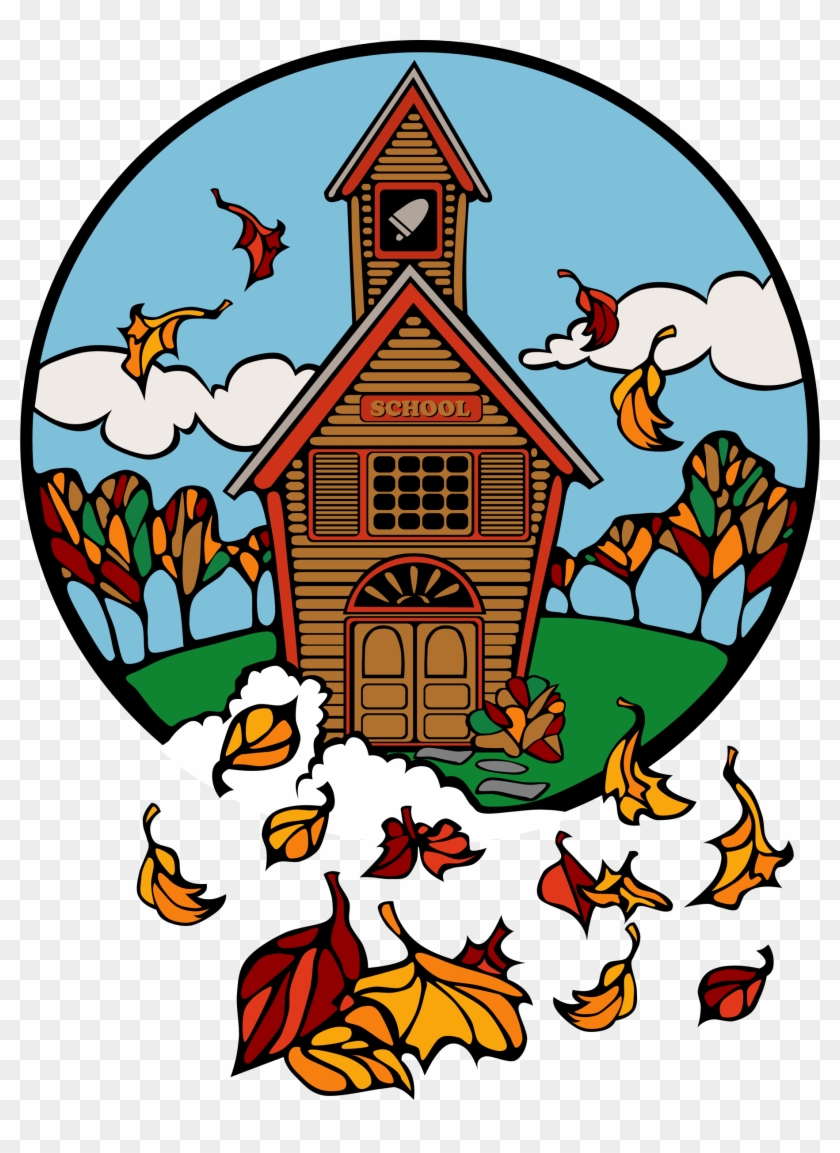 School In Fall Abiclipar - Fall Church Clip Art #113266